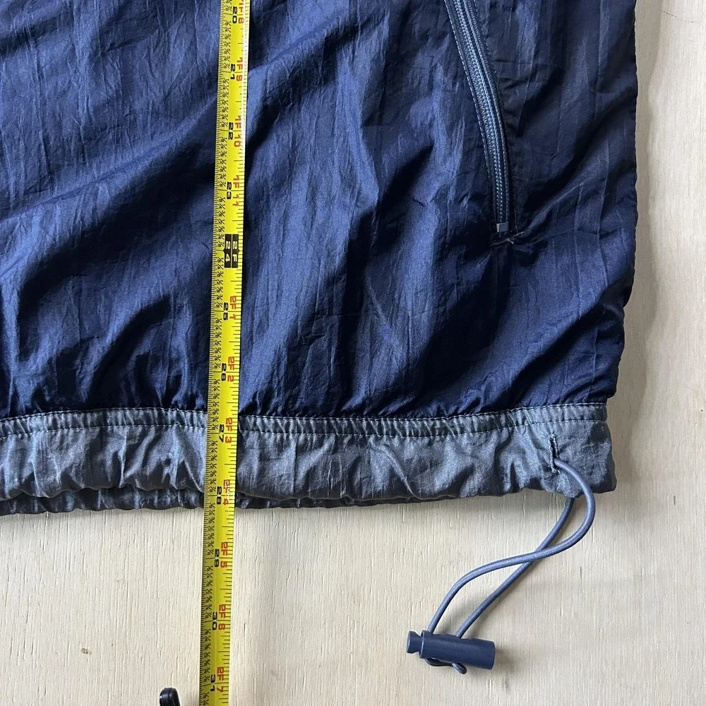 Vintage Wilson Advantage Windbreaker Jacket Mens XL Blue Hooded Zip Fleece Lined